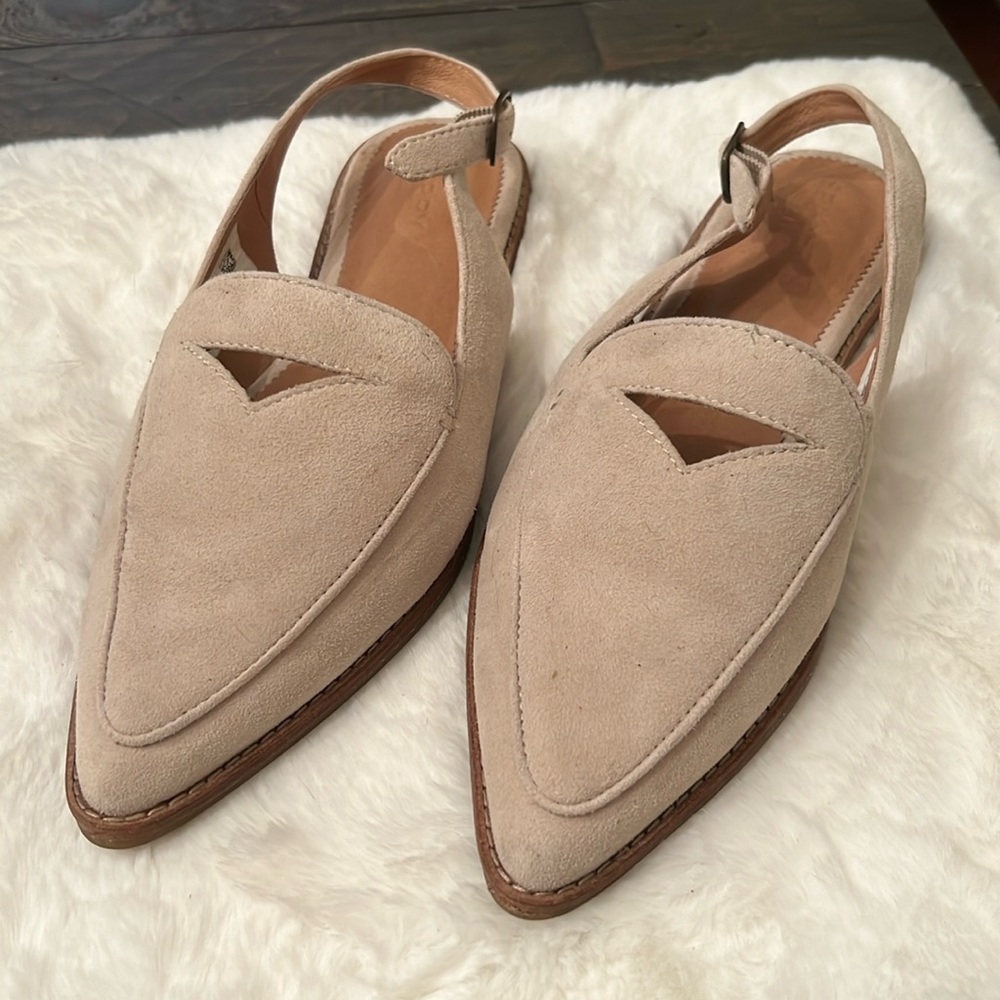 EUC Sperry Saybrook Top Sider Slingback Point Flats Size 8.5